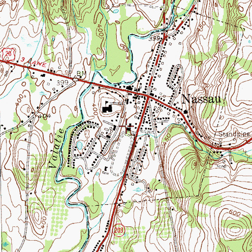 Topographic Map of Nassau Post Office, NY