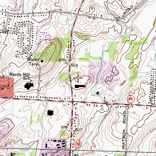 Topographic Map of Penfield Post Office, NY
