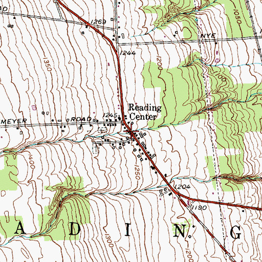 Topographic Map of Reading Center Post Office, NY