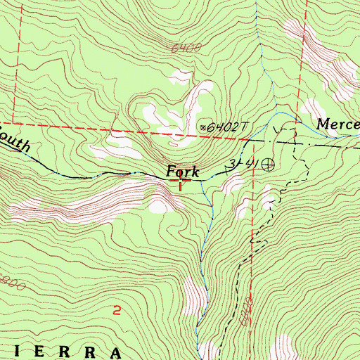 Topographic Map of Iron Creek, CA