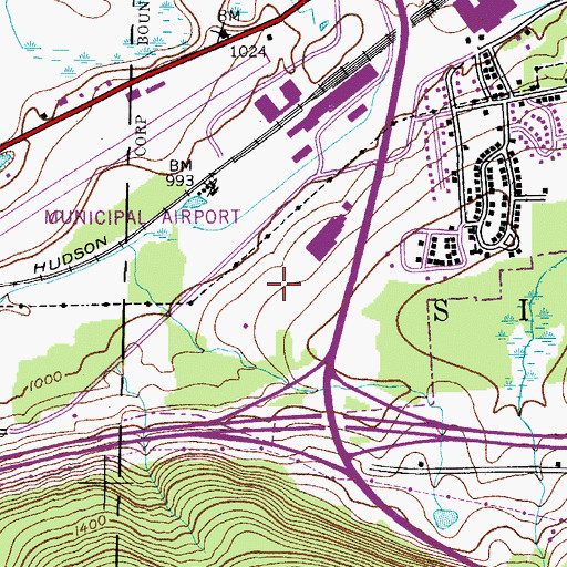 Topographic Map of Sidney Post Office, NY