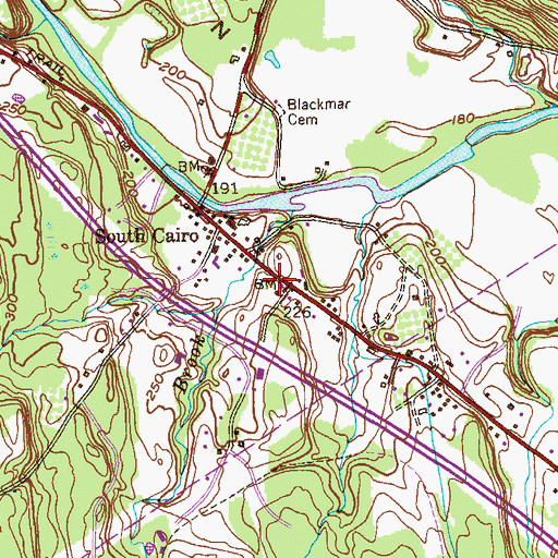 Topographic Map of South Cairo Post Office, NY