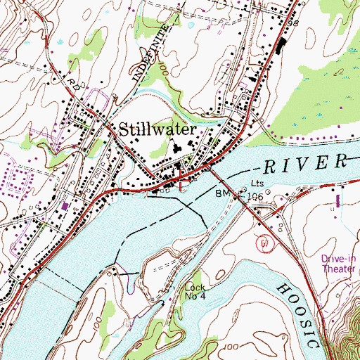 Topographic Map of Stillwater Post Office, NY