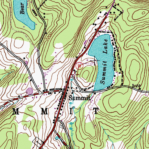Topographic Map of Summit Post Office, NY