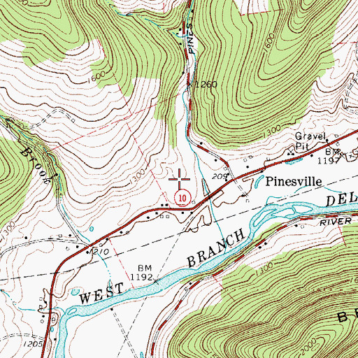 Topographic Map of Country Meadows Mobile Home Park, NY
