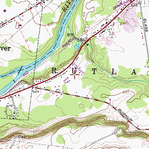 Topographic Map of Edgewood Court Mobile Home Park, NY