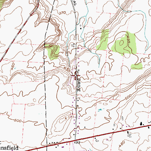 Topographic Map of Floral Estates Mobile Home Park, NY