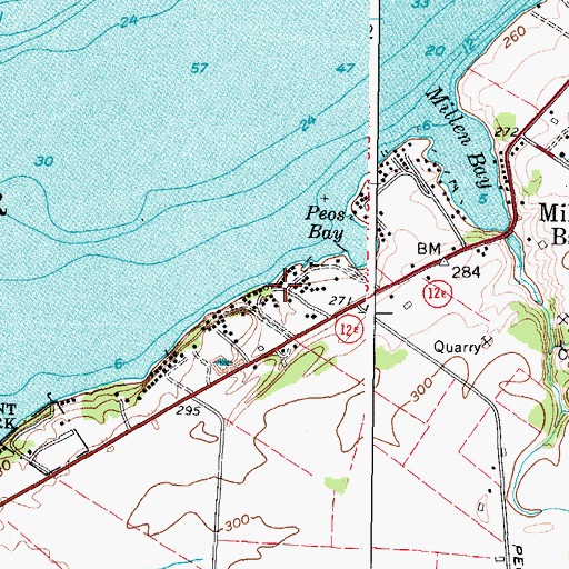 Topographic Map of Green Cedars Trailer Park, NY