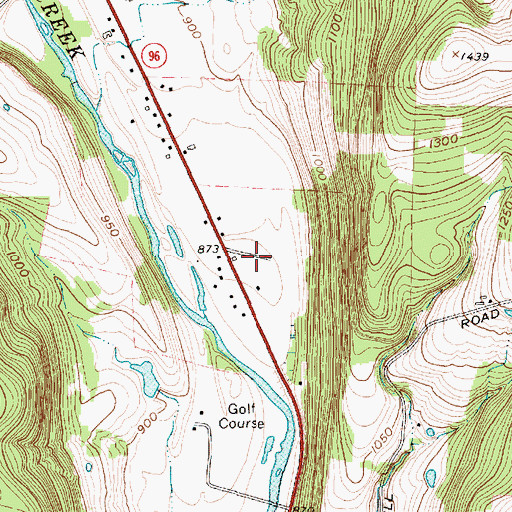 Topographic Map of Hamar Mobile Home Estates, NY