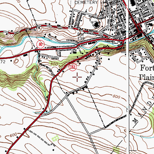 Topographic Map of Highland Mobile Home Estates, NY