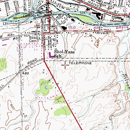 Topographic Map of Indian Hills Mobile Home Community, NY