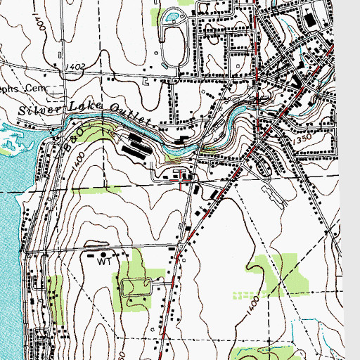 Topographic Map of Isman Mobile Home Park, NY