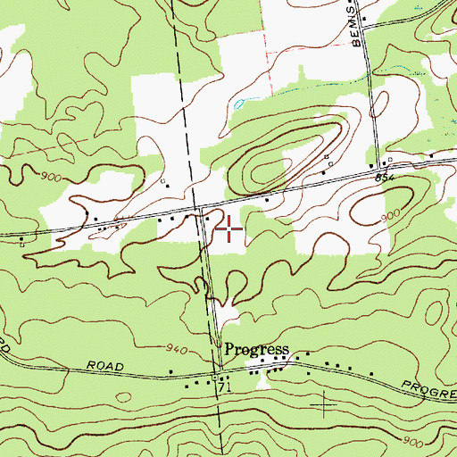 Topographic Map of Jockeyville I Mobile Home Park, NY