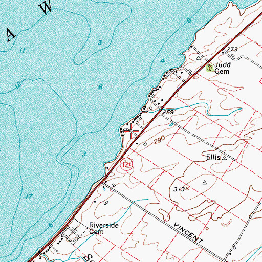 Topographic Map of Le Petite Ciel Mobile Home Park, NY
