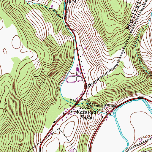 Topographic Map of Leisure Village Mobile Home Park, NY