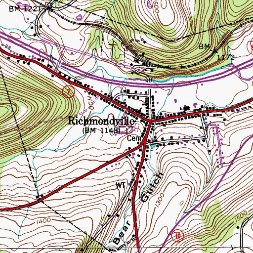 Topographic Map of Lincoln Mobile Home Park, NY