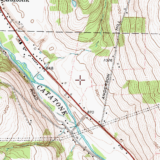 Topographic Map of Owego Heights Mobile Home Park, NY