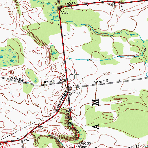 Topographic Map of Pine Meadow Mobile Home Park, NY