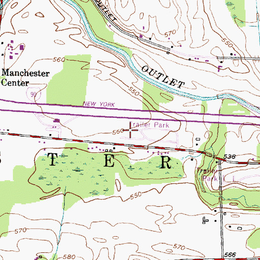 Topographic Map of Prestige Communities Mobile Home Park, NY