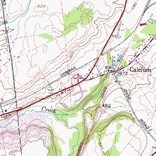 Topographic Map of Ridgedale Mobile Home Park, NY