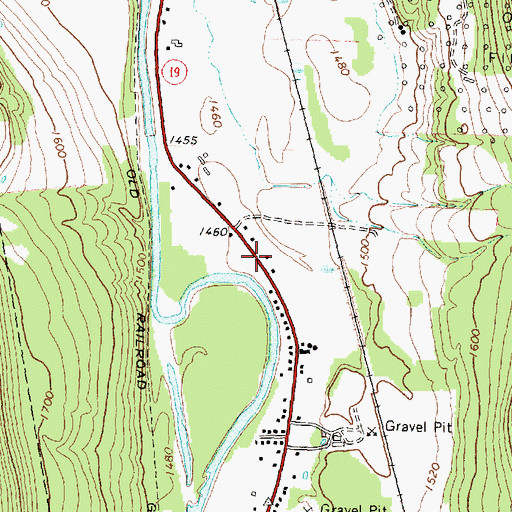 Topographic Map of Riverside Mobile Home Park, NY