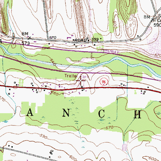 Topographic Map of Rock Haven Mobile Home Park, NY