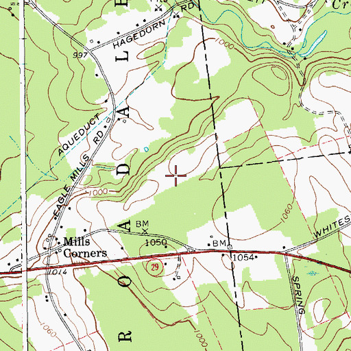 Topographic Map of Rolling Ridge Mobile Home Park, NY