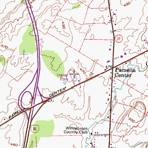 Topographic Map of Summit Trailer Park, NY