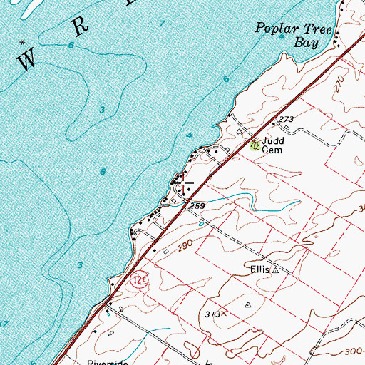 Topographic Map of Sunset Trailer Park, NY