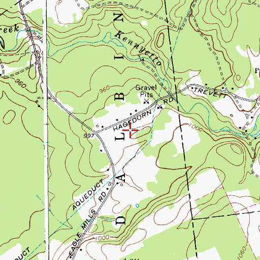 Topographic Map of Twin Pines Mobile Home Park, NY