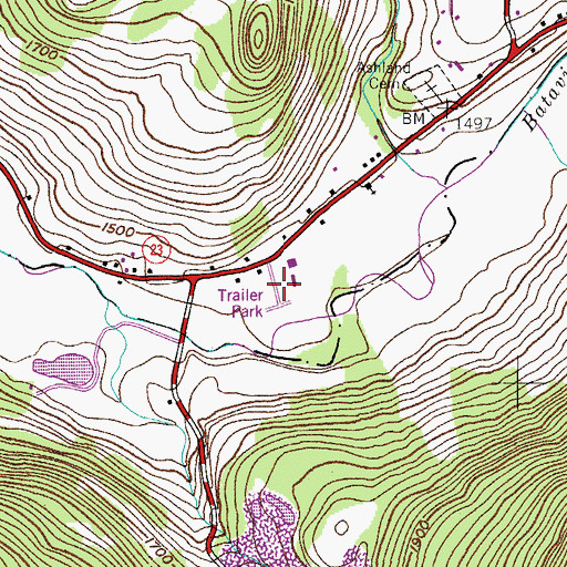 Topographic Map of Winchell Manufactured Community, NY