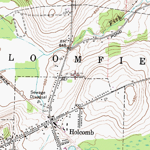 Topographic Map of Wishing Well Mobile Home Park, NY