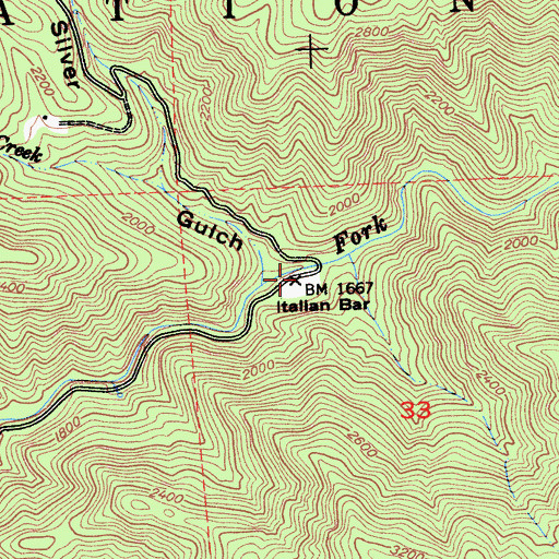 Topographic Map of Italian Bar, CA