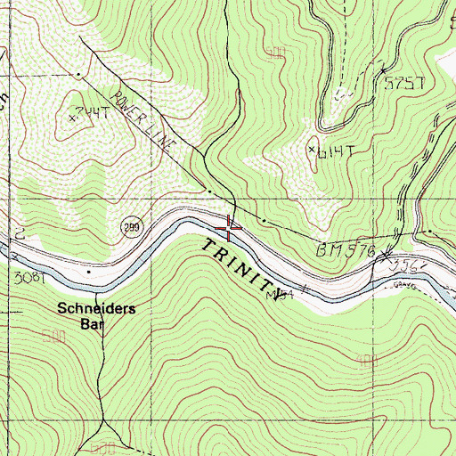 Topographic Map of Italian Creek, CA