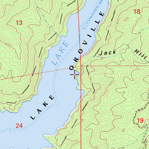 Topographic Map of Jack Hill Ravine, CA