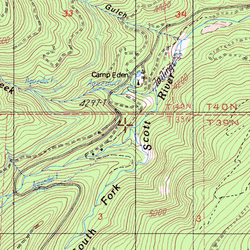 Topographic Map of Jackson Creek, CA