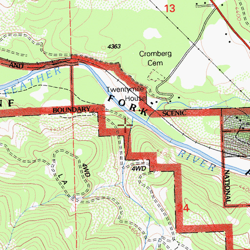 Topographic Map of Jackson Creek, CA