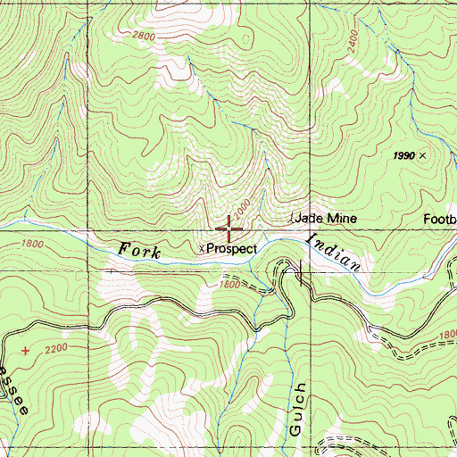 Topographic Map of Jade Mine, CA