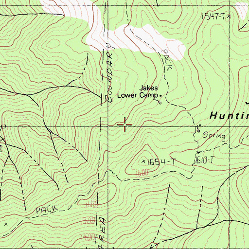 Topographic Map of Jakes Lower Camp, CA