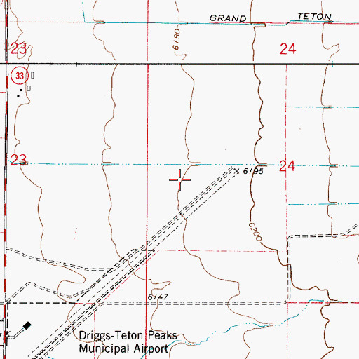 Topographic Map of Teton County Fire Protection District Station 1, ID