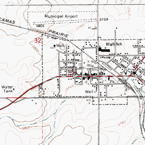 Topographic Map of Craigmont Volunteer Fire Department, ID