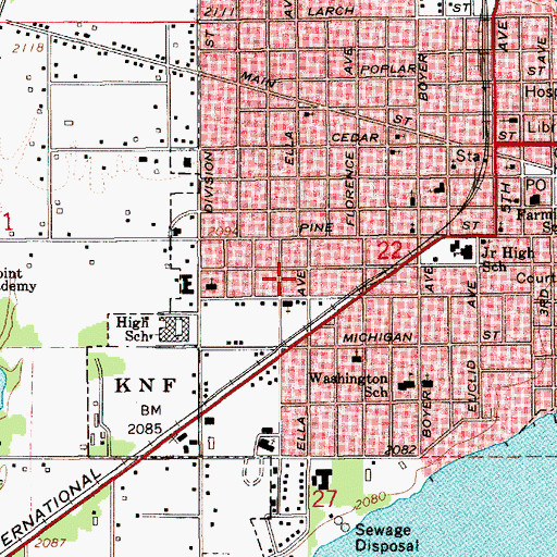 Topographic Map of Selkirk Fire Station 1, ID