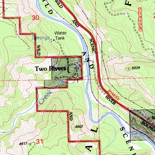 Topographic Map of Jamison Creek, CA