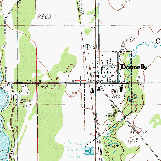 Topographic Map of Donnelly Rural Fire Protection District Donnelly Station, ID