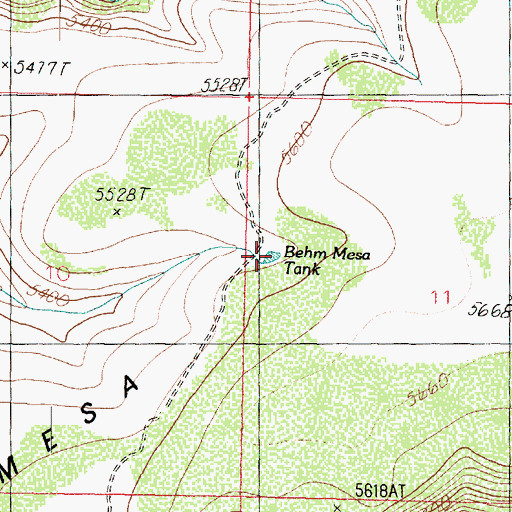 Topographic Map of Behm Mesa Tank, AZ