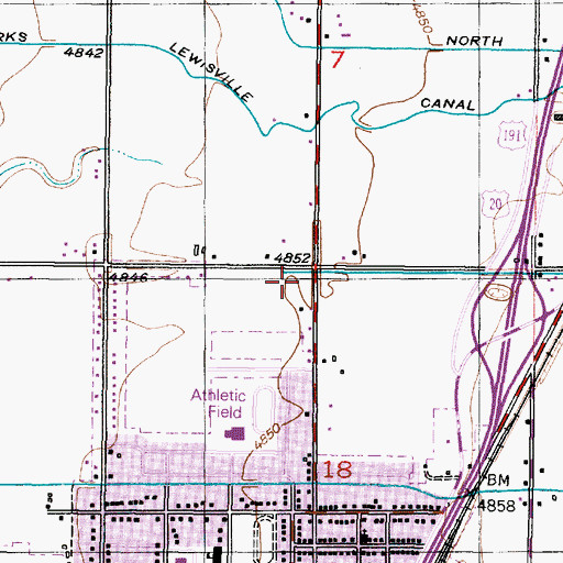 Topographic Map of Central Fire District Station 1, ID