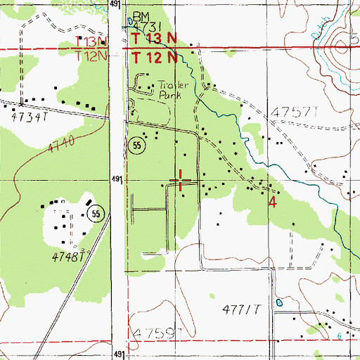 Topographic Map of Cascade Rural Fire Protection District Station 3, ID