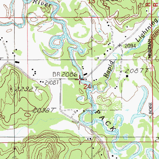 Topographic Map of Northside Fire District Station 3, ID