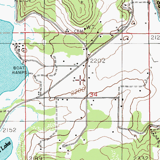 Topographic Map of Shoshone County Fire Protection District 2 Doyle Road Station, ID