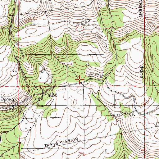 Topographic Map of Sunnyside Rural Fire District, ID